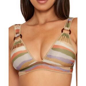 Becca Canon View Banded‎ Swim Bikini Top Size Small